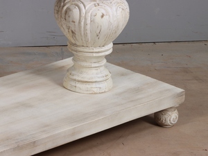 Table console en bois artisanale avec espace de rangement, table d'appoint décorative pour entrée, salon et décoration intérieure - Product Image 5