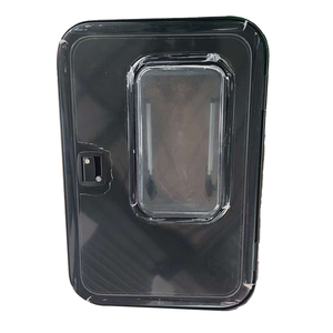 <span class=keywords><strong>Puerta</strong></span> Redonda Negra Personalizada para Autocaravana, Remolque o <span class=keywords><strong>Caravana</strong></span>, con Ventana Abrible, Persiana y <span class=keywords><strong>Mosquitera</strong></span> - Product Image 5