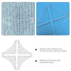 Medidor de Densidad de Punto Portátil de Plástico, Calculadora de Puntadas, Regla Contadora Transparente, Accesorio de Costura - Product Image 5