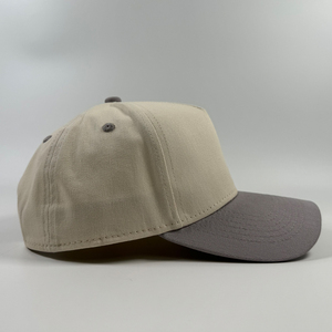 OEM K Khung 2 Màu Mũ Bóng Chày Tan Mũ Bóng Chày Biểu Tượng Tùy Chỉnh Có Cấu Trúc Bông Snapback Mũ Trống Thêu <span class=keywords><strong>5</strong></span> Bảng Điều Khiển Mũ - Product Image 3