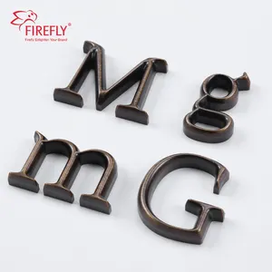 Özel Metal Logo işareti duvara montaj açık lazer kesim 3D pirinç Metal duvar logosu Metal işaretleri