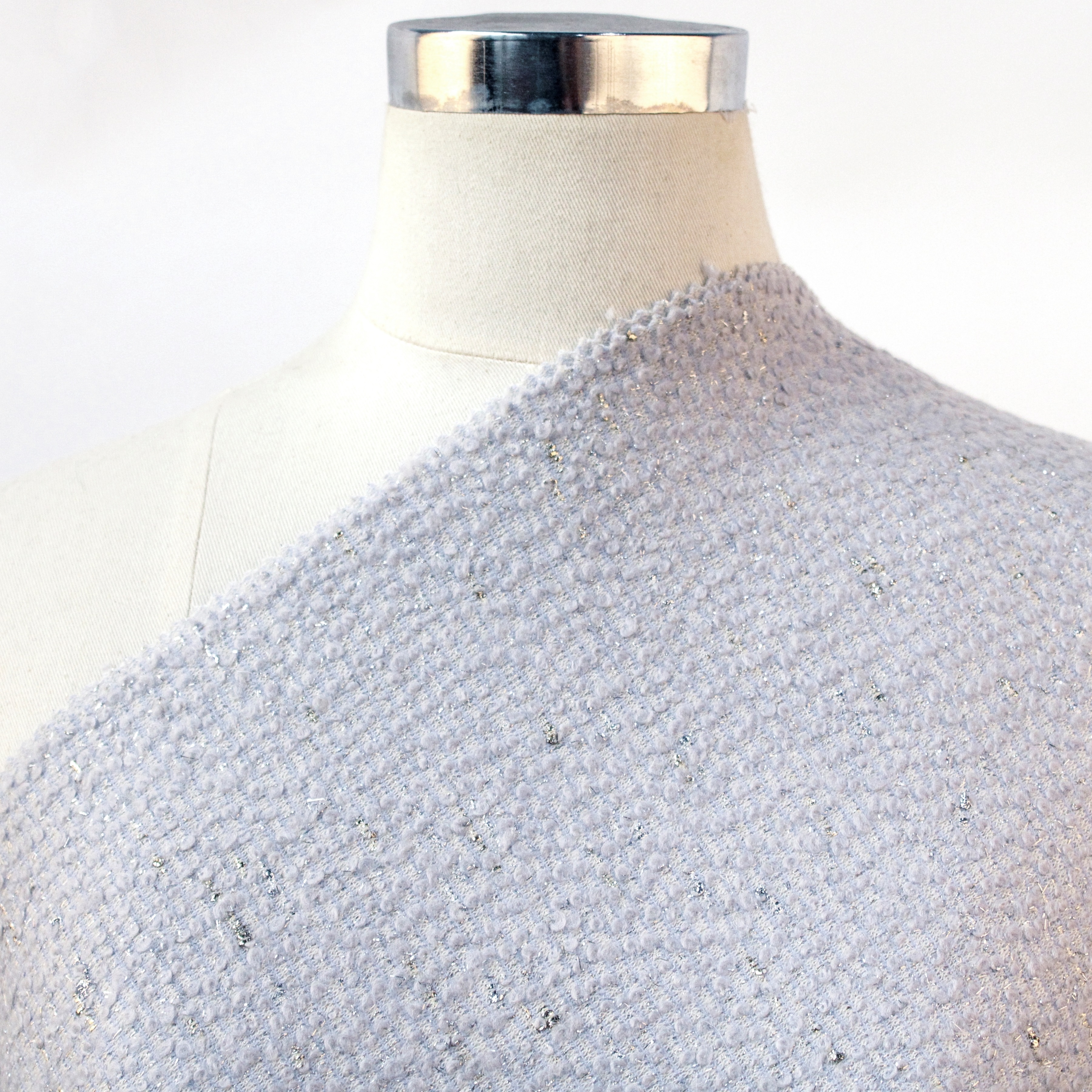 2025 New Arrival Spring Summer Fashion Style Merino Wool Alpaca Wool Shiny Silk Thread Tweed Fabric for Dress Coat Suit