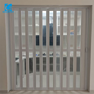 Puerta corredera de acordeón plegable Interior de plástico estilo hogareño de alta calidad Puerta de PVC - Product Image 4