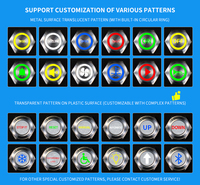 Interrupteur 8Mm/10Mm/12Mm/16Mm/19Mm/22Mm/25Mm/28Mm/30Mm bouton poussoir en métal avec connecteur Led bouton poussoir lumière