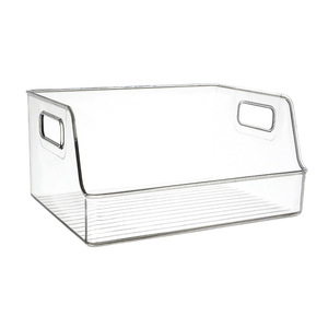 Factory Storage Boxes Bins Stackable Portable Side Open Children Clothes Toy Comic Book Plastic Storage Box With Anti-Slip Pads
