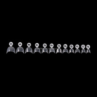 Nadeco court ovale bord français acrylique faux ongles conseils demi-couverture extension d'ongle de haute qualité prix de gros