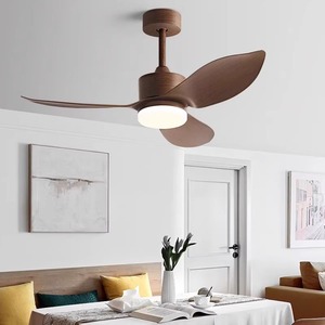 Modern Minimalist Ceiling Fan Light With Led Fixed Blade For Living Room Bedroom - Product Image 2