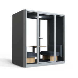 Cabine insonorisée en aluminium de précision Unibooth V4-L, design moderne, modulaire et mobile, installation <span class=keywords><strong>facile</strong></span>, pour bureaux, bâtiments, centres commerciaux, salles de réunion - Product Image 1