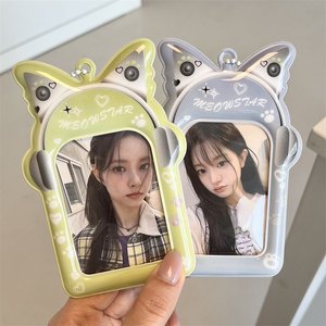 Nouveau <span class=keywords><strong>porte</strong></span>-cartes pour étudiant, design casque audio et chat, avec pochette photo 3 pouces pour cartes de collection, pendentif, <span class=keywords><strong>porte</strong></span>-cartes de grande valeur - Product Image 3