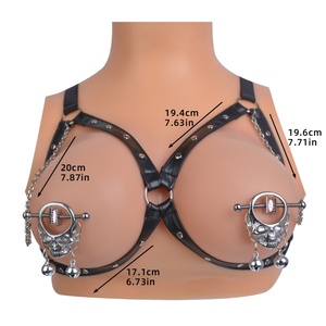 QKKQ Nipple <b>Clamps</b> with Choker Metal Non-piercing Nipple <b>Clips</b> BDSM Bondage Breast Attachment Nipple <b>Clamps</b> Sex Toys for Women - Product Image 3