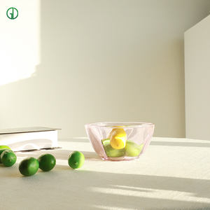 Ensemble de bols à <span class=keywords><strong>salade</strong></span> et à fruits en verre borosilicate personnalisé, écologique, pour usage domestique, avec couvercle, transparent coloré, passe au micro-ondes et au lave-vaisselle - Product Image 2