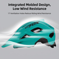 Casque de cyclisme VTT, demi-casque, 17 trous de ventilation, résistant aux chocs, pour la conduite à vélo