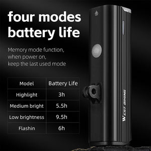 WEST BIKING fábrica <span class=keywords><strong>mejor</strong></span> bicicleta <span class=keywords><strong>luz</strong></span> faro motocicleta 1000 lúmenes Led bicicleta <span class=keywords><strong>luz</strong></span> frontal USB recargable lámpara Solar aluminio - Product Image 3