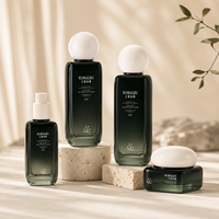 Flacon pompe cosmétique pour sérum, pot de crème visage, emballage de soin de la peau avec bouchon boule blanc unique, 50g 40ml 100ml 120ml