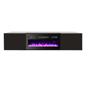 72'' Tv Cabinets with Digital Multicolor Flame Display Electric <strong>Fireplace</strong> with <strong>Mantel</strong> for Bedroom - Product Image 2
