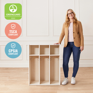 Mobilier Montessori pour Garderie Préscolaire : Casiers <span class=keywords><strong>de</strong></span> Rangement en Bois pour Livres et Sacs pour Crèche et Centre <span class=keywords><strong>de</strong></span> Garde d'Enfants - Product Image 3