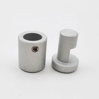 Supports latéraux professionnels en aluminium Walron, finition chromée/satinée, diamètre 16 mm x 19 mm, modèle WAS-1619E-ST