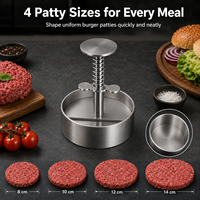 Moule à hamburgers réglable antiadhésif pour barbecue, presse à hamburgers en acier inoxydable 201 pour la cuisine