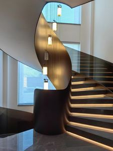Design Moderne Wendeltreppe Innentreppe Bogentreppe Designer Gebogene Stahltreppen - Product Image 4