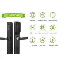 Serrure de porte électrique intelligente pour maison connectée, caméra WiFi, application Tuya, stockage cloud, étanche, alliage de zinc 6068, mortaise pour bois/aluminium