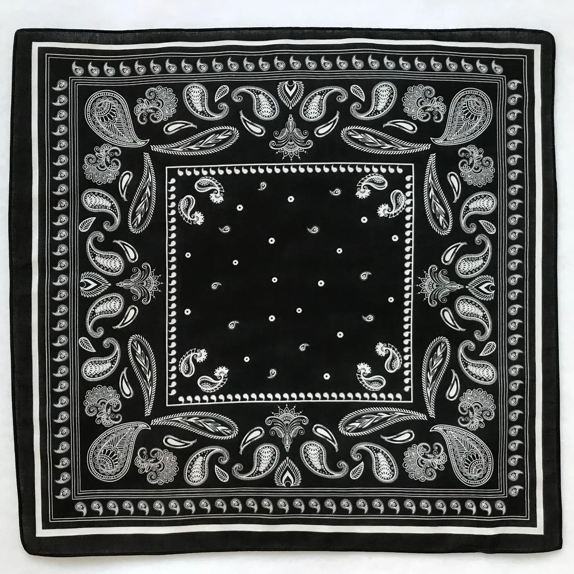 Customized Design Your Own Logo Printing Cotton Square Scarf Custom Cotton Bandana Polyester Bandana