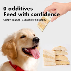 Venta al por mayor de fábrica, oferta especial, <span class=keywords><strong>comida</strong></span> <span class=keywords><strong>para</strong></span> <span class=keywords><strong>perros</strong></span>, secado por congelación, Cubo de bacalao de pescado oceánico <span class=keywords><strong>para</strong></span> golosinas <span class=keywords><strong>para</strong></span> <span class=keywords><strong>perros</strong></span>, bocadillos naturales liofilizados <span class=keywords><strong>para</strong></span> mascotas - Product Image 4