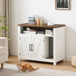 Modern minimalist wooden indoor concealed <b>cat</b> <b>litter</b> enclosure, multi-functional indoor <b>cat</b> house, customizable <b>cat</b> toilet. - Product Image 4