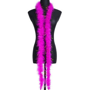 ผ้าพันคอขนนกตุรกีสีเงินเมทัลลิกทอง ยาว 2 เมตร ลายย้อม MARABOU BOA สำหรับงานแต่งงาน ตกแต่งรถยนต์ น้ำหนัก 13 กรัมต่อแพ็ค - Product Image 5