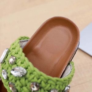 Sandalias Planas Antideslizantes de Cuero 100% Genuino para Mujer, con Suela de Corcho EVA, Punta Abierta, 3cm de Altura, Logotipo Personalizado de Fábrica - Product Image 3