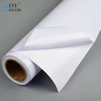 Rouleau de vinyle PVC auto-adhésif mat pour jet d'encre grand format, éco-solvant, 100 microns