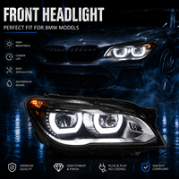 Feux avant à LED pour BMW F01 F02 Série 7 2009-2014 730i 735i 740i, ensemble de phares avec feux de jour, mise à niveau des feux avant