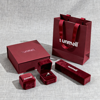 Emballage de boîte à bijoux de tiroir à la mode pour anneau boîte à bijoux faite main professionnelle de logo personnalisé