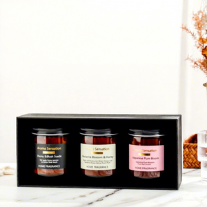 Luxury 3 Pack 200G Large Capacity Amber Glass Jar Aroma Fragrance Gifts Soy Wax Scented <b>Candles</b> <b>Set</b> for Women Custom Logo OEM... - Product Image 3