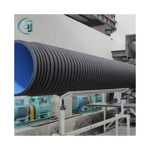 Customization Flexible Sewer Pipe Double Wall Corrugated Hdpe Tubes hdpe double wall corrugated drainage pipe