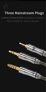 KBEAR-Câble d'écouteurs HiFi gris 24 cœurs 5N plaqué argent OFC Upgrade avec 336 brins MMCX/2PIN/QDC/<span class=keywords><strong>TFZ</strong></span> Earbuds Plug - Product Image 6