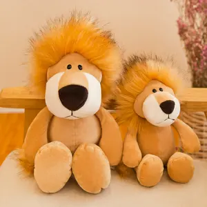Peluche de león, elefante, jirafa, mono, zorro, Kingkong, Serie de jungla, juguetes para niños, K1025, 25CM