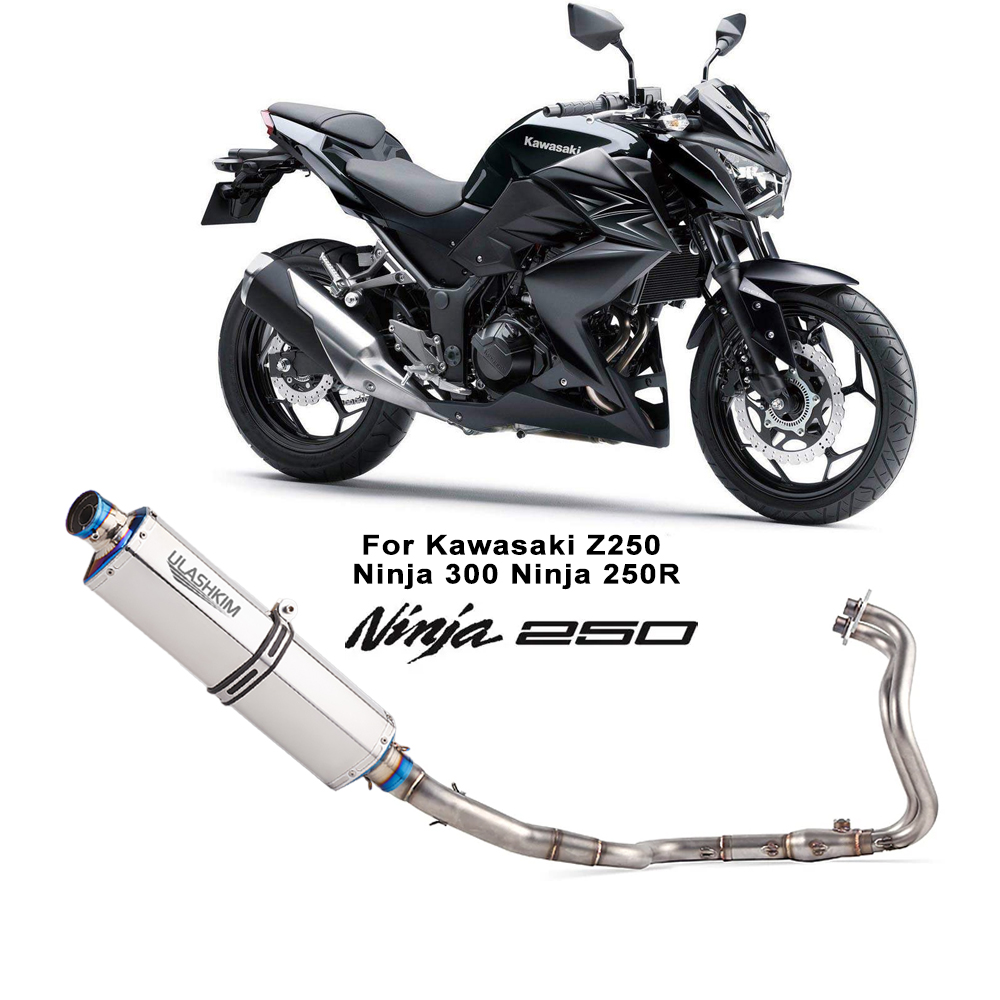Motorcycle Exhaust Mid Pipe For Kawasaki Ninja 250/300 2008-2017 - Stainless Steel Muffler Connector Kawasaki Ninja Exhaust Component - View #6
