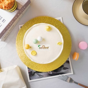 SunShine 6/8/12inch Round Cake Boards Lace Decoration Bottom <b>Paper</b> Wedding Birthday Party Cake <b>Trays</b> Gold Card Board - Product Image 3