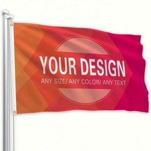 Drapeaux et Bannières Publicitaires Personnalisés en Polyester Orange, Impression Numérique, 2 Œillets, Style Volant/Suspendu, Vente en Gros Usine - Product Image 2