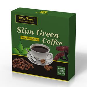 2025 재고 Lingzhi 슬림 그린 커피와 녹차 추출물 10g * 18 가방/상자 식사 교체 인스턴트 - Product Image 2