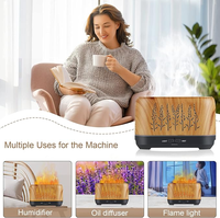 Diffuseur d'arômes intelligent à flamme, diffuseur de parfum d'ambiance pour la maison, humidificateur d'air de bureau alimenté par USB, aromathérapie domestique