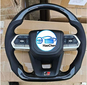 Nuevo Volante Deportivo de Fibra de Carbono con Cuero Perforado y Luces LED para <span class=keywords><strong>Toyota</strong></span> <span class=keywords><strong>CHR</strong></span> 2018 - Product Image 4