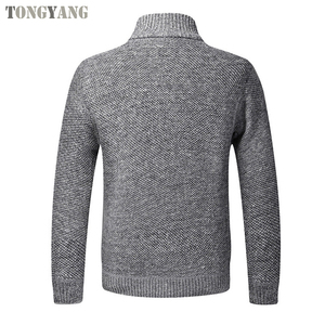 TONGYANG Autumn Winter New Men's <strong>Jacket</strong> Slim Fit Stand Collar Zipper <strong>Jacket</strong> Men Solid <strong>Thick</strong> Warm <strong>Fleece</strong> <strong>Jacket</strong> Men - Product Image 4