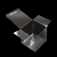 Boîte de rangement en plastique jetable PET de qualité alimentaire personnalisable 120x120x120mm, boîte d'emballage pliable pour gâteaux 0,35MM