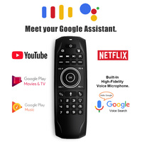 Mini clavier rechargeable de haute qualité, sans fil 2.4G, G7V PRO, rétroéclairé, fonction vocale, souris aérienne, fonction d'apprentissage, télécommande intelligente