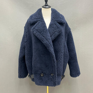 Cappotto in lana allentata in <span class=keywords><strong>Shearling</strong></span> di pecora di moda calda cappotto da orsacchiotto corto caldo caldo antivento - Product Image 1
