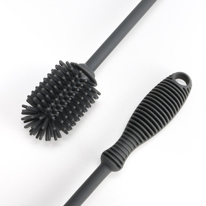 Cepillo de limpieza de silicona Dongsen W013 de gran venta transfronteriza para biberones, tazas y termos - Mango largo sin ángulos muertos - Product Image 4