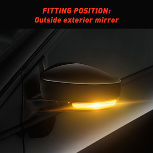 Autodragons - Luces Intermitentes LED Ámbar para Espejos Laterales, Luz Secuencial Dinámica, Intermitentes LED Ahumados para FO CUS 2012-2018 - Product Image 5