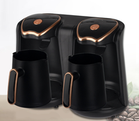 Machine à café turque électrique Ruihe européenne 1200W, double pot, pour usage domestique, boîtier en plastique, classe d'efficacité énergétique