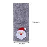 Porte-couverts de Noël en feutre, pochettes pour couteaux, cuillères et fourchettes, décoration de table de Noël
